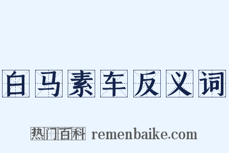 白马素车反义词是什么意思的图片